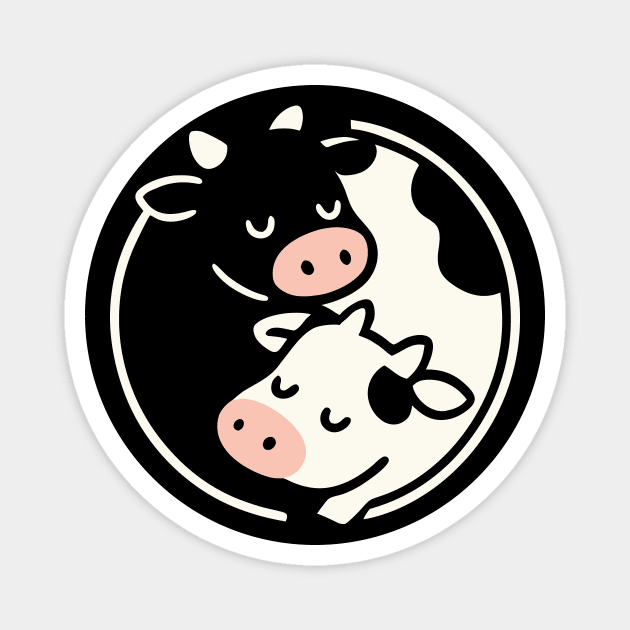 Yin Yang Cows Magnet by CreativeSage